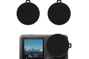 PEUTIER 2 szt. Oslona Obiektywu do Dji Osmo Action 4 i Action 3, Czarna Oslona Obiektywu Elastyczna Oslona Obiektywu Akcesoria Ochronne Kompatybilne z Dji Osmo Action, Zapobiegaja Zadrapaniom Kurzowi