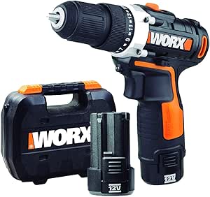 Worx Wx128 3 Perceuse Visseuse 2 Batteries Li Ion 12 V 2 0 Ah Amazon Fr Bricolage