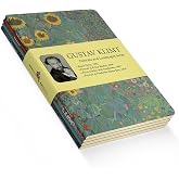 Retronote Portraits and Landscapes Series - A5, Gustav Klimt 4'l&uuml; Defter Seti II, &Ccedil;izgisiz, Toplam 256 Sayfa, Her biri 64 Say
