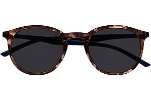 Opulize Met Large Comfortable Brown Tortoiseshell Blue Arms Mens Womens Sun Readers Reading Glasses UV400 S60-2 +2.50