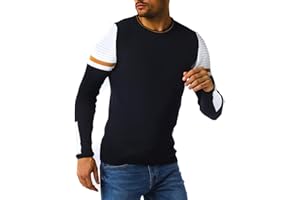 Leif Nelson Maglione Uomo Girocollo Felpa a Maglia LN-1980