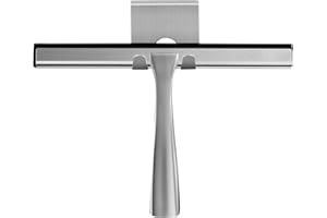 Ambrosya® | Extracteur de Douche Exclusif en Acier Inoxydable | Extracteur Salle De Bains Baignoire Puller Essuie-Glace Fenêtre Porte-Essuie-Glace Support WC (Acier Inoxydable (Brossé))