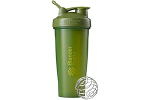 BlenderBottle Classic Loop Shaker Cup/Diet Shaker/Shaker Protein Shaker z Blenderball Pojemność 590 ml, waga do 400 ml - Moss Green