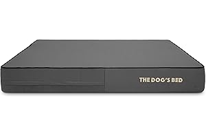 THE DOG'S BALLS The Dog's Bed Replacement Outer Cover (No Mattress) for The Dog's Bed Orthopaedic, Washable Oxford Fabric, Large 101 x 64 x 15cm (Grey with Black Piping)
