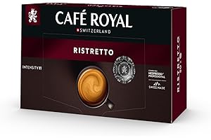 Café Royal Professional Pads, Ristretto, 50 Nespresso (R) Professional compatible Pads for office and hospitality, Rainforest Alliance certified, 100 percent Arabica coffee, intensity 11