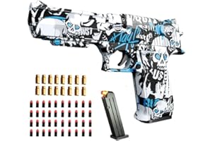 AGDLLYD Pistola de Juguete,Toy Gun,Pistola para niños con silenciador,40 Dardos,para Entrenamiento de Seguridad o Juego (Caballero)