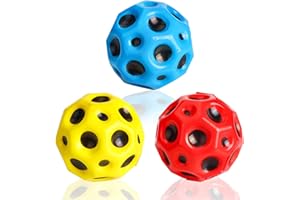 JUNMALLKO Moon Ball, Astro Jump Ball, 3 Stück Mondball Hohe Bounce-Loch-Ball, Hohe Sprünge Gummiball Space Ball Moonball, 7 cm Durchmesser Hüpfball, Lavaball Space Ball für Kinder Toy Party Gift