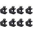 Aiyraa 8 PCS Universal Mud Flap U Clamp Set, Durable Fender Snaps and Nut Screws for Easy Installation, No Drilling Required for Cars and Trucks, Reliable Clips for Mud Guards