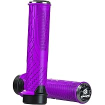 Impugnature MTB E BMX Maniglia Barra – Set Da 3 Gomma Antiscivolo Con Chiusura A Blocco – Viola 135mm
