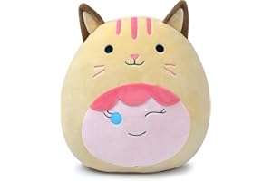 Terbaik 30CM Oreiller en Peluche Chat, Animaux en Peluche Chat, Poupée Coussin en Peluche Kawaii - pour 3 Ans et Plus Enfants