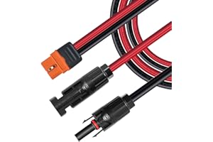 ZkeeShop Câble de charge solaire Connecteur solaire vers XT60i Adaptateur Connecteur de panneau solaire Câble 12AWG XT60i-F Compatible pour EcoFlow DELTA générateur solaire Centrales portables (5M)