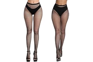 Aomig Black Fishnet Tights Women, Pantyhose Fish Net Stockings, Fishnet Tights Stockings High Stockings Sexy Outfit, High Waist Suspender Pantyhose