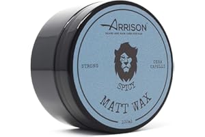 ☆ARRISON☆ SPICY Pasta Cera Capelli Uomo Donna Made in Italy Professionale Tenuta Forte, Effetto Semi-Opaco, Non Unge e Non Lascia Residui, Gradevole Profumazione, 100ml