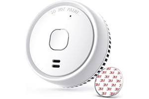 Putogesafe Smoke Detector with Magnetic Holder, Fire Alarm with Replaceable 1 Year Battery, Photoelectric Smoke Detector, Fire Alarm with 85 dB Alarm Volume, Certified EN14604, Pack of 1