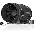 Aygrochy Quiet 8” Inline Duct Fan with 0-100% Variable Speed Controller - Ventilation Exhaust Fan Using for Heating Cooling Booster, Grow Tents, Hydroponics,Home use Ventilation and Exhaust Blower.