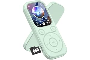 Reproductor MP3 Olycism de 64 GB con Bluetooth 5.3 Reproductor de música portátil Sonido HiFi y Radio FM Capacidad de batería de 300 mAh, Adecuado para Deportes, Viajes y Uso Diario Verde