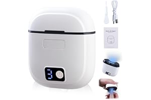 eMjollRay Cortauñas Eléctrico con Luz LED Cortauñas y Pulidor de Uñas con 3 Velocidades Recargable USB C para Adultos y Niños