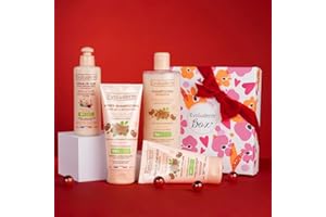 EVOLUDERM - Coffret cadeau Femme - Soins Cheveux au Beurre de Karité - 4 produits - Idée Cadeau - Coffret cadeau Noël-Coffret Anniversaire - Fête des Mères - Fabrication Française (Rosèa)