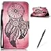 Produktbild Feeltech Hülle für LG LS775/LG G2 Stylus Weich Magnet PU Brieftasche Elegant Kartenfach Extra Dünn Schutzhülle Bunte ReLife MusterKarte Halterung Klapp Ledertasche - Schwarzer Traumfänger