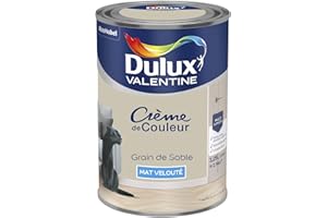Dulux Valentine Crème de Couleur - Peinture multi-supports intérieure - Mat Grain de Sable 1,25 L