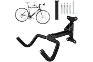 CSUNTIKULO Supporto da parete per bicicletta - Portabici da Muro - Angolo e Distanza dalla parete regolabili per garage e parete - Rotazione a 360° - Capacità di Carico 50 Chilogrammi