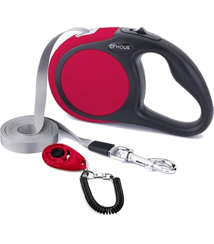 Guinzaglio Retrattile Per Cani CFMOUR 5m - Antigroviglio Per Cani Fino A 50kg Con Clicker