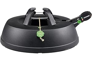KRINNER® Recycling Weihnachtsbaum Christbaumständer Green Line S Schwarz 34cm inkl. Fußpedal- und Einseiltechnik für Baumhöhe bis 2,2m & 3l Wassertank Made IN Germany 94119