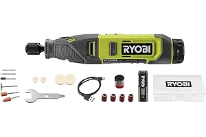 Ryobi - Mini Wielofunkcyjne Narzędzie 4V - 5000-25 000 Obr Na Min - Wymiana Akcesoriów Bez Użycia Narzędzi - Kabel Usb C - Dostarczany Z 15 Akcesoriami - Rrt4-120Ga15