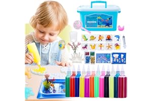 Children's Magic Water Elf Beads Toys Set, 2024 Creative 3D Magic Gels DIY Fun Puzzle 12 Shape Mold Handmade Water Beads Elves Toy, DIY Sea Life Creature Toys for Kids Birthday Gift (12 color)