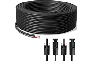 35 FAHRENHEIT.DE DER SHOP FÜR ERNEUERBARE ENERGIE . Cavo solare Duplex 5 m Set 4 mm² H1Z2Z2-K – con spina MC4 – certificato TÜV – 1500 V 30 A – UV e resistente alle intemperie – per impianti solari, fotovoltaici, camper e centrali elettriche da balcone