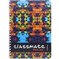 Classmate Soft Cover 6 Subject Spiral Binding Notebook, Unruled, 300 Pages