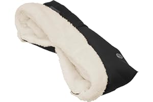 Maxi-Cosi Guanti Passeggino Muffole in Pile Antigelo Manicotto Universale per Maniglioni Uniti, Twillic Black