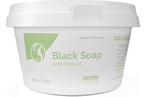Fatima's Garden Savon Noir à l'Huile d'Olive - Nettoyant Naturel, 250g