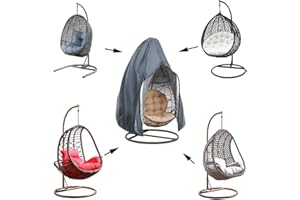 Silvotek Abdeckung für Hängesessel - Wasserdichtes Hängende Stuhlabdeckung mit Reißverschlussöffnung, 210D Oxford Abdeckhauben für Schwebesessel hängekorb Abdeckung