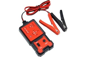 BAIFULAI Testeur de relais de voiture: 12/24V pour batterie de voiture avec pinces, testeur de relais portable professionnel, outil de diagnostic pour bateaux, motos, outil de diagnostic de relais pour
