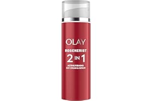Olay Regenerist Crema Facial de Día y Sérum. Hidratante 2 en 1 Antiarrugas y Reafirmante Activa con Niacinamida Antienvejecimiento y Péptidos. Regenera, Reafirma e Hidrata. Ligera. 50 ml