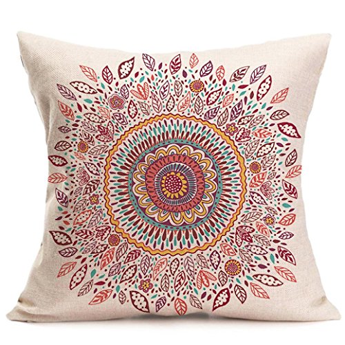 Preisvergleich Produktbild Kissenbezug Kissenhülle KissenbezügeVovotrade New Bohemian Muster Ethno-Stil Dekokissen Cover Auto Kissenbezug Kissenbezug Deko-Sofa Kissenbezug Bett Decor Sleeper Pillow Nackenkissen (F, 43cm*43cm)