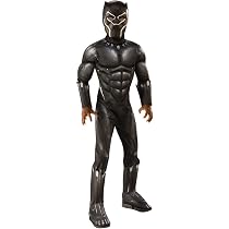 Costume Ufficiale Marvel Black Panther Per Ragazzi: Vestibilità Adattiva Con Accesso Tubo, Maschera Inclusa