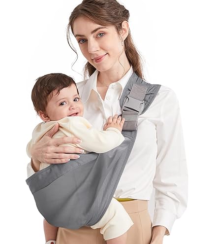 Hoppediz Ring-Sling, baby sling from birth, 100% cotton, tested for harmful substances