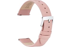 OTTOODY Bracelet de Montre en Cuir Libération Rapide 12mm 14mm 16mm 18mm 20mm 22mm, Ultra Doux Bande Bracelet Montre de Remplacement en Cuir de Veau pour Femme et Homme