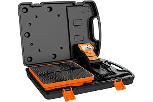 Elitech kylmedelsvåg elektronisk 100 kg freon laddningsskala KG LB OZ med fodral för HVAC värmepumpar A/C LMC-100A+