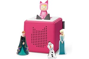 tonies Toniebox Disney Frozen Bundle Incl. 1 Creative 3 Elsa, Olaf, and Anna, Kid's Gifts, Screen-Free Music Player for Kids, Early Development & Activity Toys, Pink