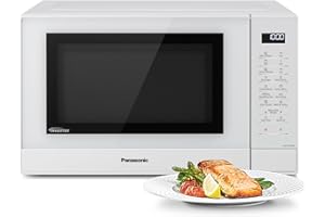 Panasonic NN-GT45KWSUG Horno Microondas con Grill y Plato Giratorio de Vidrio, 31L, 1000W, Inverter, 24 Programas Auto, Descongelación Turbo, 7 Niveles de Potencia, Temporizador, Pantalla LED, Blanco