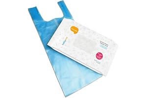 BABY COMFORT Sacs à couches jetables parfumés pour bébé - Hygiénique - Avec poignée à nouer - Sacs à déchets pour animaux domestiques