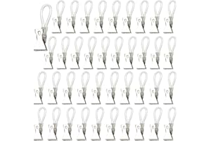 CZAKOMIX 30 Pezzi Clip Asciugamani, Porta Strofinacci Cucina, Clip in metallo Per appendi strofinacci cucina, per appendere asciugamani per Cucina per Casa Cucina Bagno (Bianco)