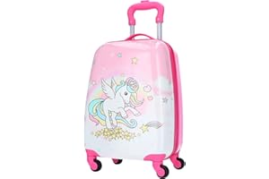 TheTrueC Kinder Trolley, Hartschale, Einhorn pink