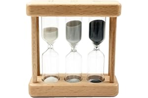 DREAM HORSEX Minuteur Sabliers, Sabliers Horloge de Sable Sablier pour Enfants, Minuteur Timer, Minuterie de Cuisine, brossage de Dents, Enfants Jouet Cadeaux Cuisine Bureau A Domicile Deco, 1, 3, 5 Minutes