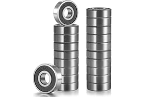 ANCIRS 20-Pack 608-2RS Ball Bearing - 608 2RS Double Rubber Sealed Miniature Deep Groove Ball Bearins for Skateboards, Inline Skates, Scooters (8mm x 22mm x 7mm)