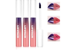 KTOULER 3Pcs Peel Off Lip Liner Stain,Highly Pigmented Long Lasting Lip Stain Peel Off,Waterproof Lip Stain,Matte Finish Lip Liner (3 Colors/Set, A)