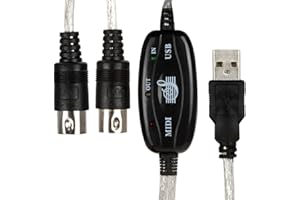 ONOGAL Cavo MIDI USB adattatore convertitore per collegare tastiera Organo a PC Mac 2256